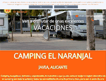 Tablet Screenshot of campingelnaranjal.com